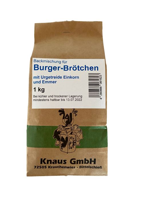 Burger-Brötchen Backmischung