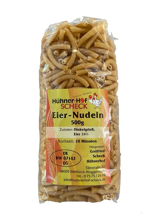 Dinkel-Makronelli Scheck Nudeln