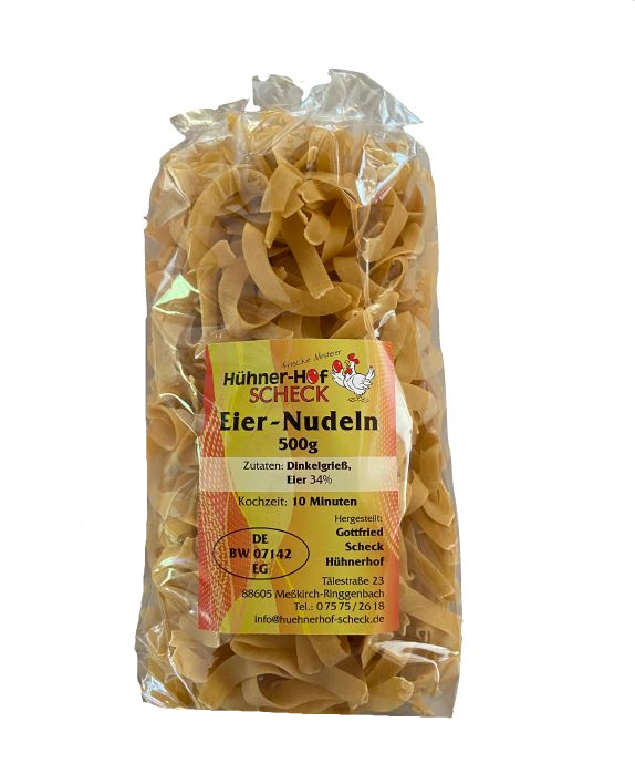 Dinkel-Band 8 mm Scheck Nudeln